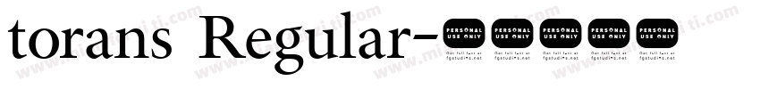 torans Regular字体转换